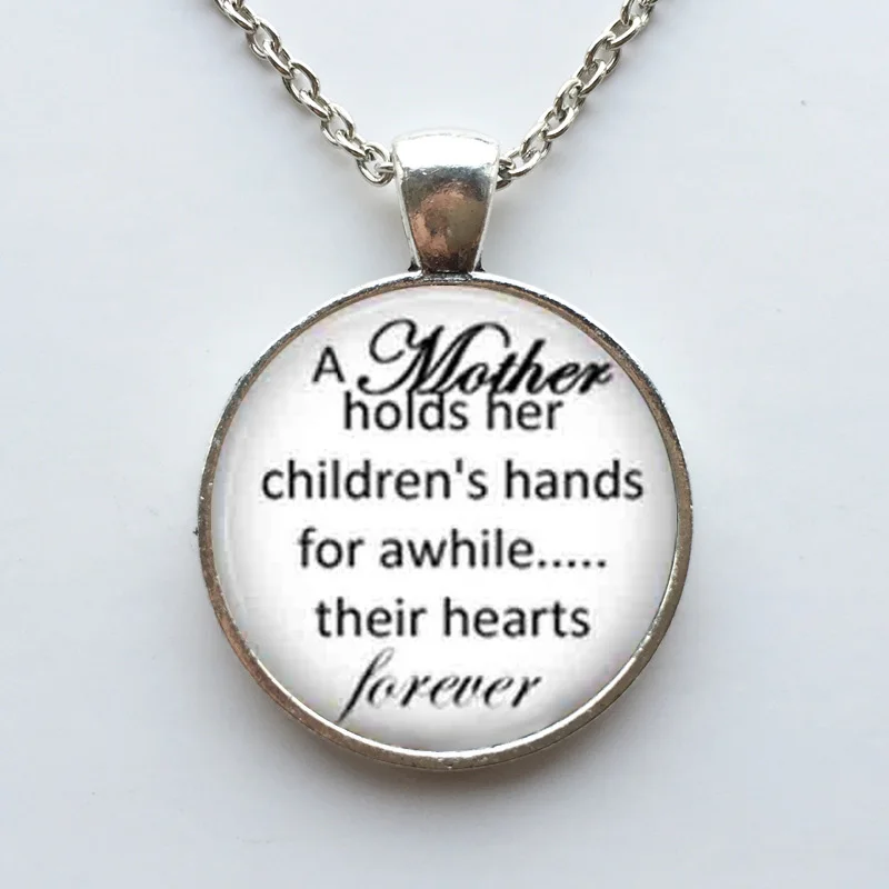 Ожерелье с цитатами для матери и ребенка ювелирные изделия рук подарок на день