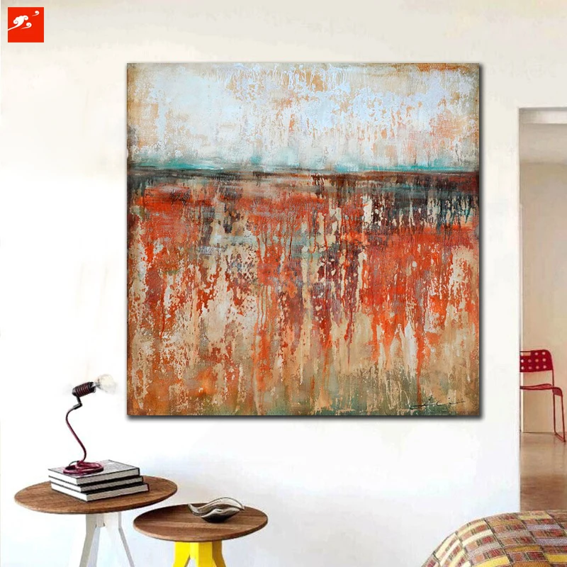 2016 Красный цвет восприятие абстрактное украшение на стену живопись маслом