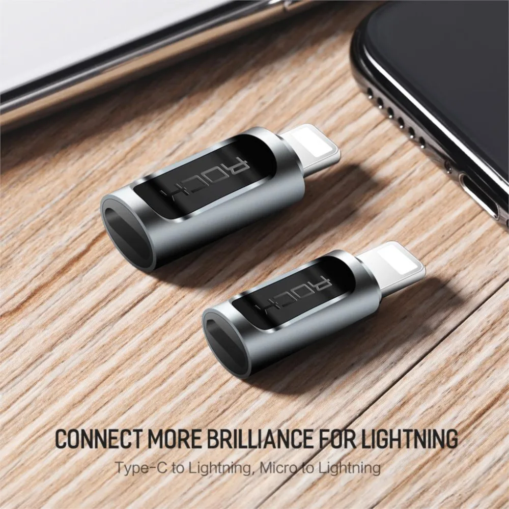 Оригинальный адаптер micro lightning зарядный кабель конвертер для apple iPhone xs max xr x 8 7 6s plus