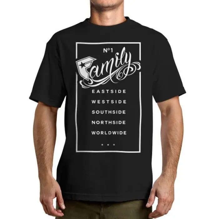 Знаменитые звезды и ремни семья прямоугольник Мужская футболка уличная Westside 100%