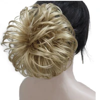 strongbeauty messy curl scrunchies hair bun extension blondebrown hairpiece chignon 4 color