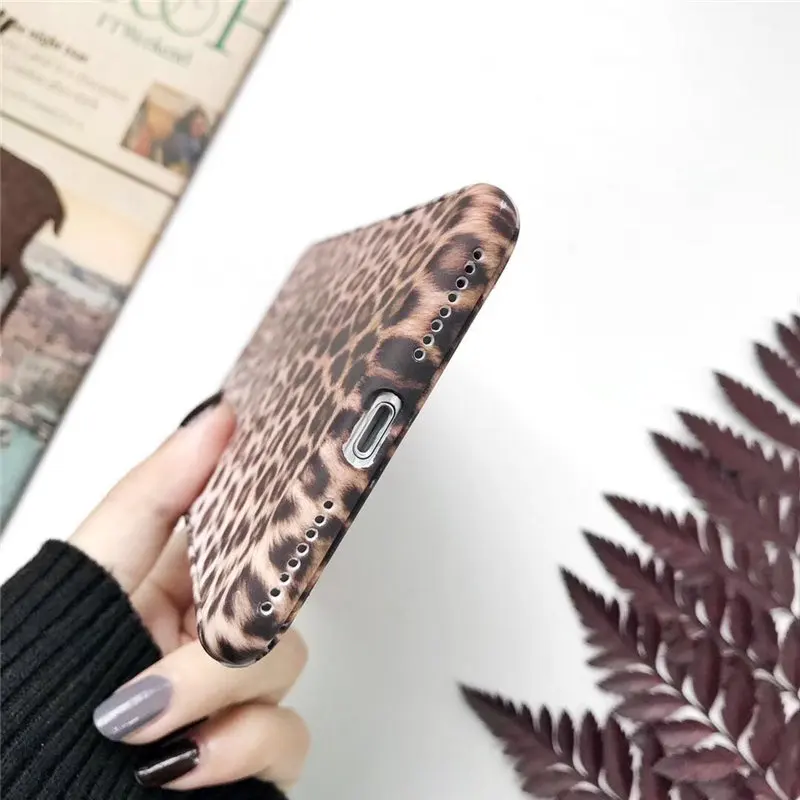 Жесткий чехол для телефона с леопардовым принтом на 360 градусов iPhone X XR XS MAX 6 6S 7 8 Plus