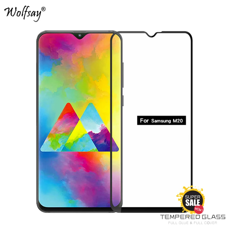 Protector de pantalla de vidrio templado para Samsung Galaxy M20, Protector de vidrio templado para Samsung Galaxy M20, pel&iacute;cula para Samsung M20, 2 uds.-0