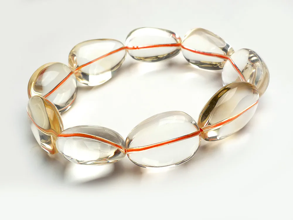 

23*19*11 мм большой прозрачный овальный Хрустальный Браслет с кварцевыми бусинами, Модный женский браслет с натуральным растягивающимся шармо...