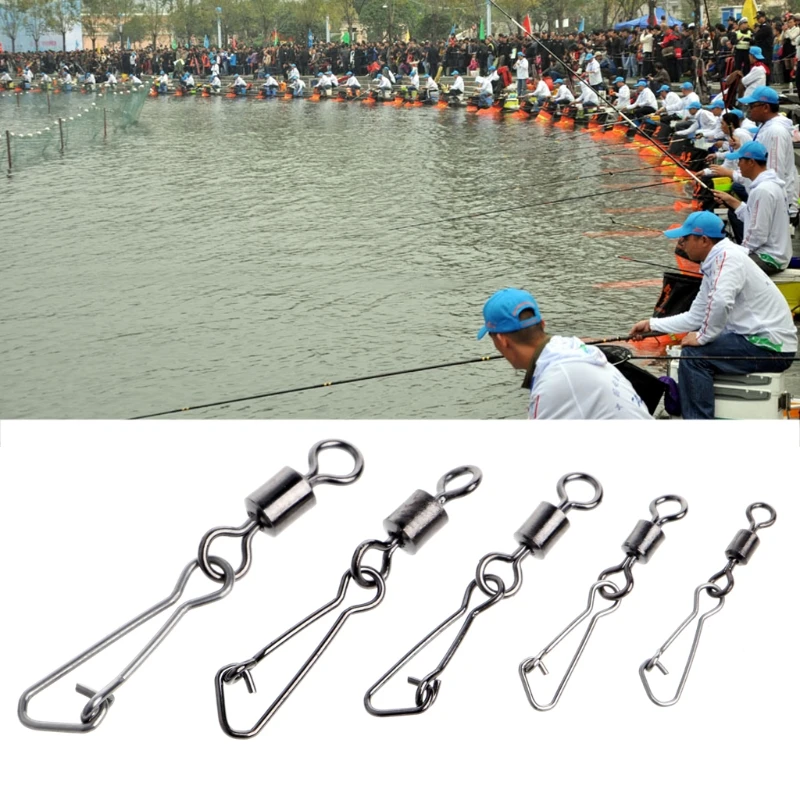 50 шт. рыболовные подшипники из нержавеющей стали фиксированные защелки