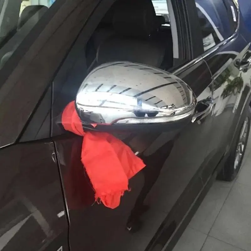 Для Hyundai Tucson 2016 2017 ABS хромированные внешние боковые дверные зеркальные крышки