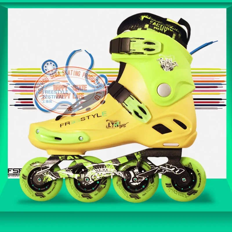 Japy Skate Фристайл FS Профессиональный Инлайн ролики для слалома взрослых роликовые коньки обуви скольжения бесплатно катание Patines Adulto