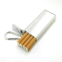 portable metal cigarette case ashtray keychain smoke box pocket outdoor moisture proof cigarette storage