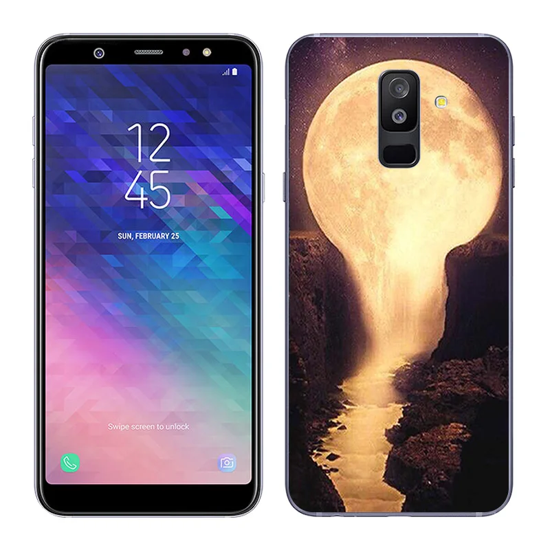 Для samsung Galaxy A6+() чехол для телефона прозрачный гелевый Чехол с рисунком бобов 6," для Galaxy A6 Plus мягкий тонкий силиконовый чехол - Цвет: 26