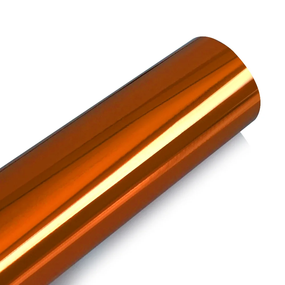 Orange 10 см x 100 см хромированная зеркальная виниловая пленка, автомобильная наклейка, наклейка «сделай сам», покрытие для кузова автомобиля, велосипеда, мотоцикла, пленка, Аксессуары для автомобилей - Название цвета: Orange