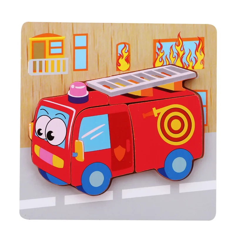 Colorful 3D Wooden Puzzle Jigsaw Baby Early Educational Toys Children Kid's Teaching Aids Set Intelligence | Игрушки и хобби