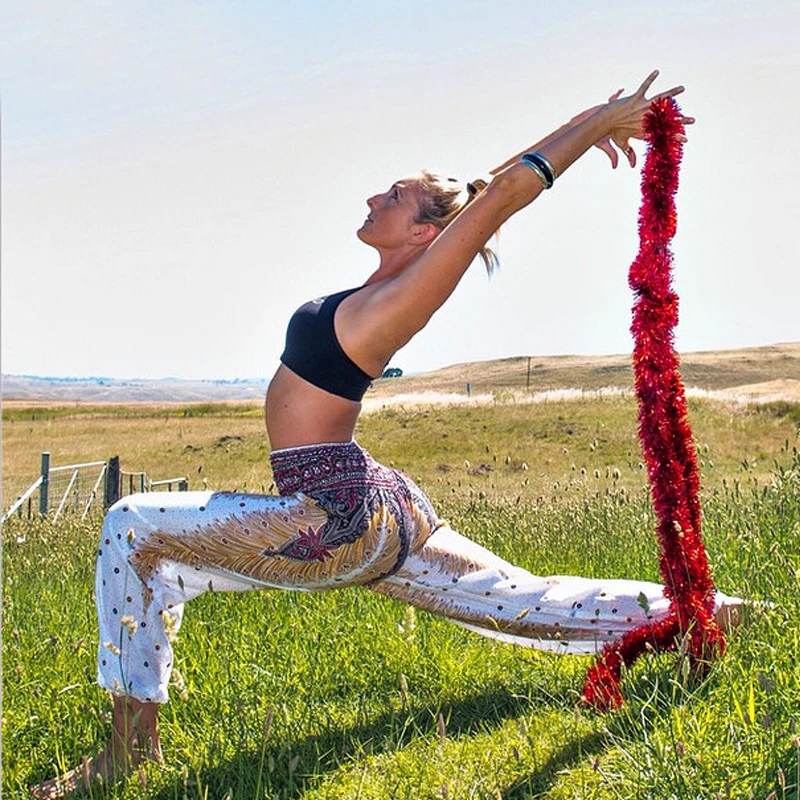 Богемные штаны для йоги с 3D принтом леггинсы женская одежда летние карманами и