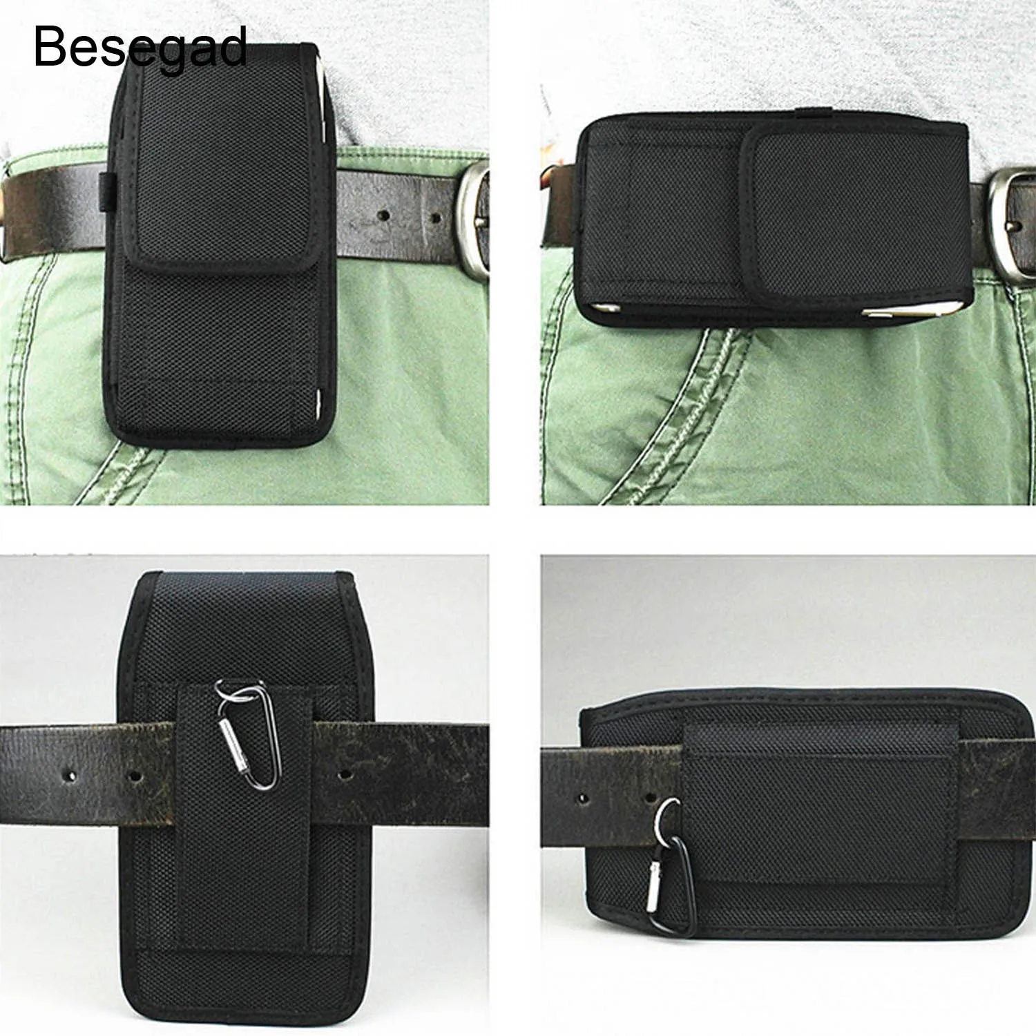

Besegad Outdoor Sport Mobile Phone Holster Belt Waist Bag Case Pocket Gadget Pouch for iPhone 8 7 6 Plus Samsung Huawei Xiaomi