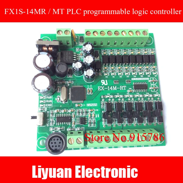 Программируемый логический контроллер PLC FX1S-14MR 14MT plate plc / GX_Work Modbus master И slave |