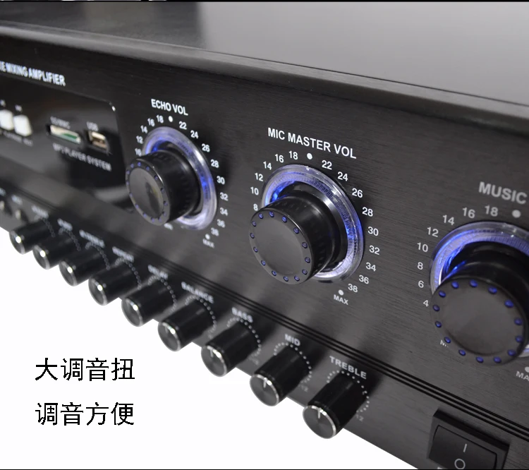 Профессиональный Домашний караоке KTV 250 Вт + HIFI Bluetooth усилитель USB SD микрофон |
