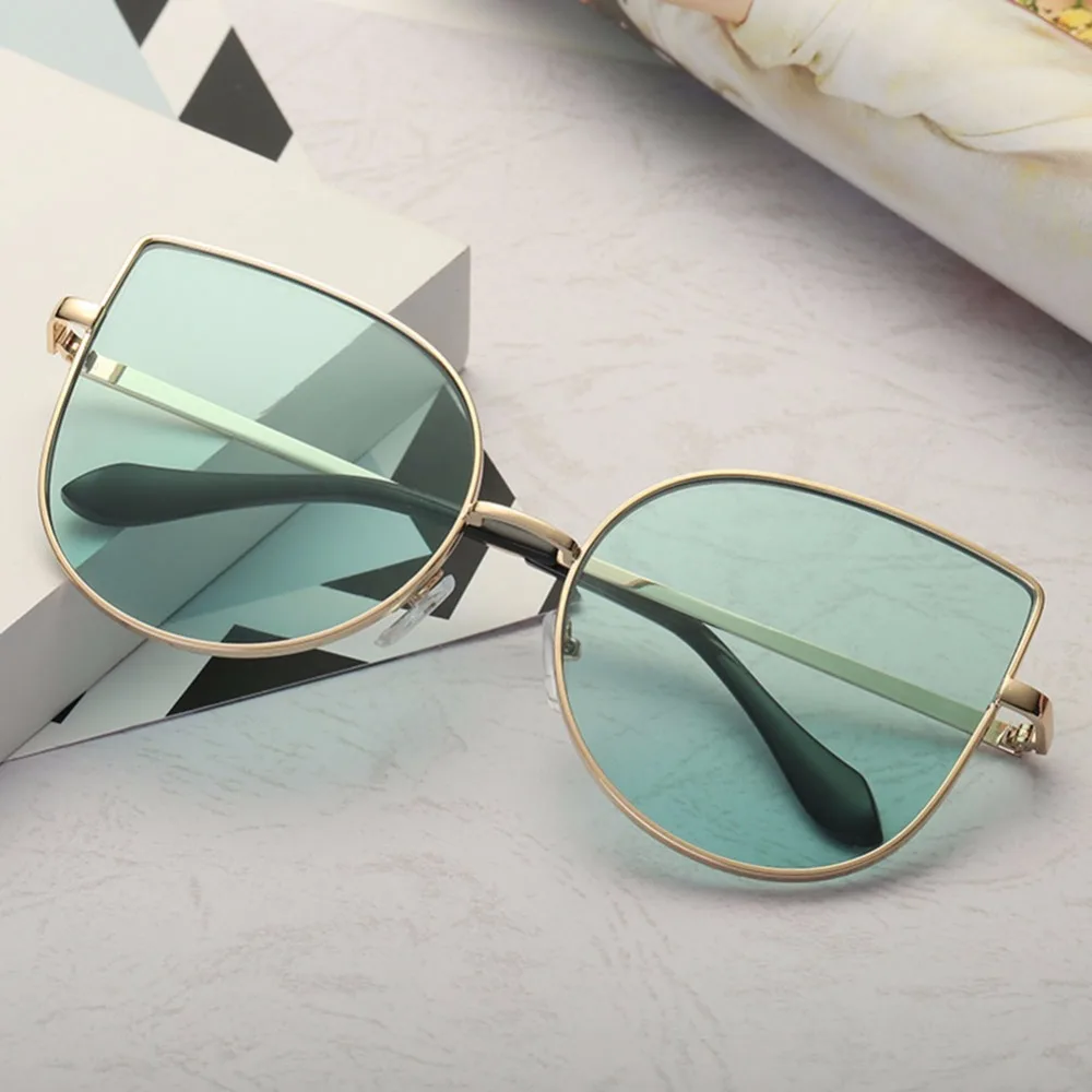 Женские солнцезащитные очки с градиентной оправой в стиле ретро|cat sunglasses|sun
