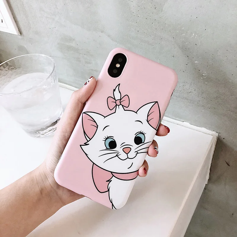 3 Милый розовый мягкий силиконовый чехол для телефона Marie Cat для iphone 6, 6s, 6 s, 7, 8 plus, чехол с героями мультфильмов для iphone X, XR, XS, MAX, чехол - Цвет: 3
