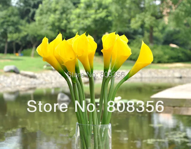 12 шт. искусственные цветы настоящие на ощупь искусственная кожа