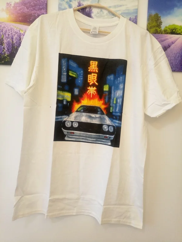 Забавная футболка с китайским принтом забавная уличная 3D рисунком короткими