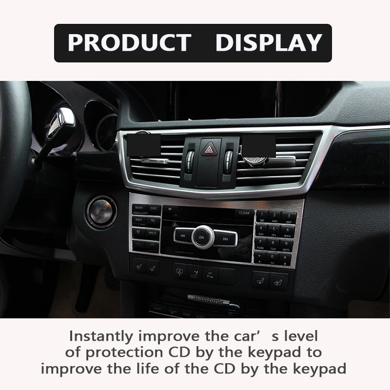 

MCrea Car Styling Center Console CD Panel Frame Trim Covers Stickers For Mercedes Benz E class W212 2009-2015 Auto Accessories