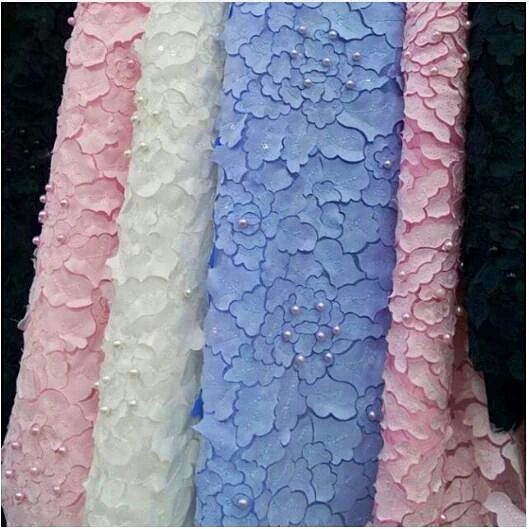 

embroidery tulle lace African french lace fabric very soft high quality 5 yards per piece