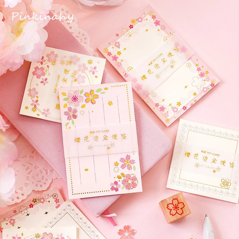 20 шт./книга креативная розовая серия sakura самоклеящаяся памятка клейкая