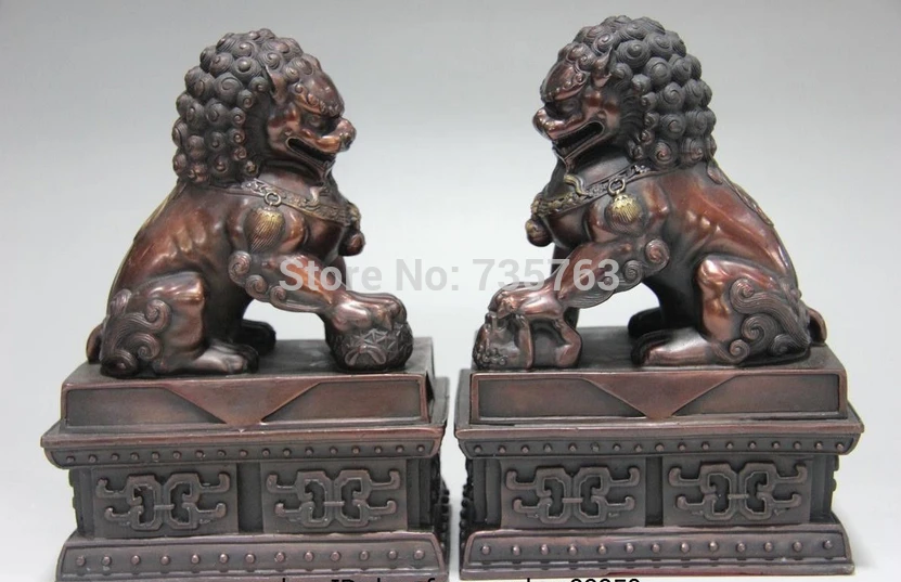 Xiuli 00904 Китайский Фэн-Шуй Бронза Королевский Дворец Зло-Хранитель Дверь Foo Dog Лев