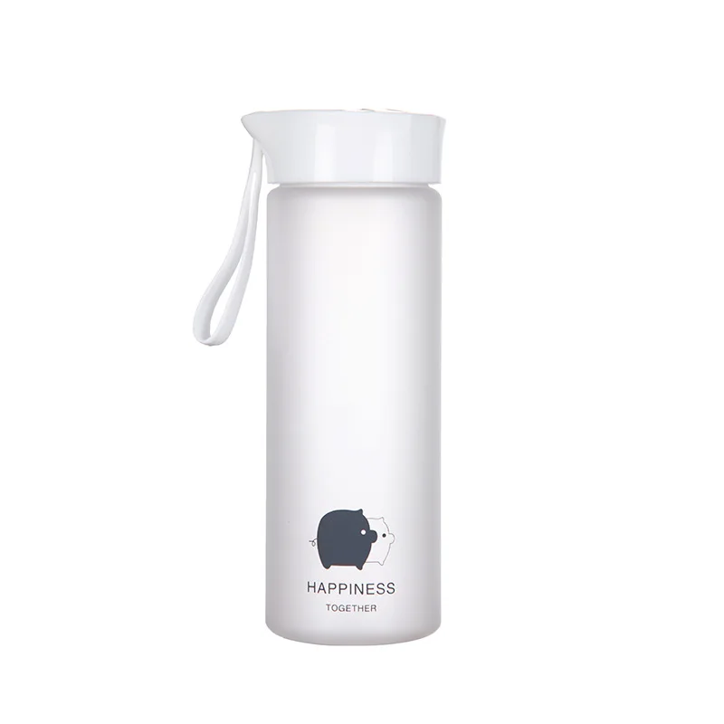 

370ml Water Bottle Plastic Sport Scrub Leak Proof Drinking My Bottle Portable Fashion Drinkware Tour Bottles for Lovers