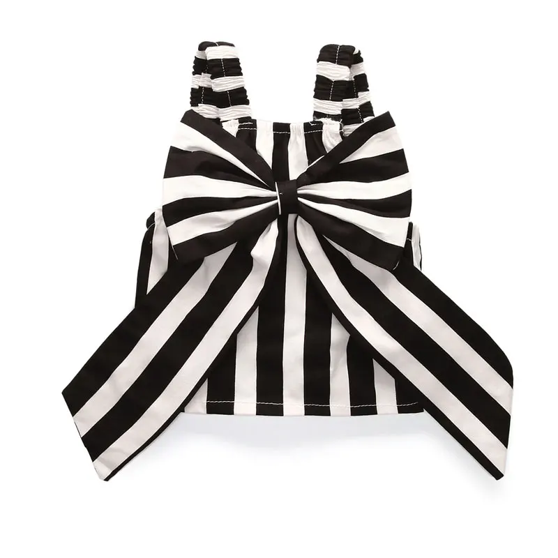 Комплект для девочек топ и штаны AiLe Rabbit 2 предмета полосатая лента Короткие