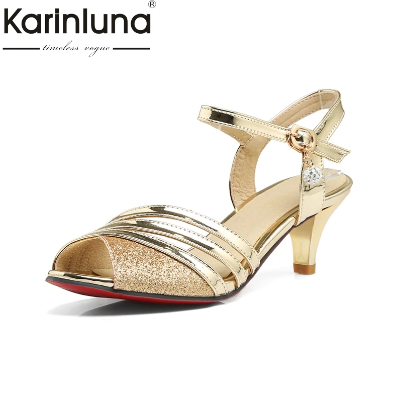 KarinLuna/ г.; большие размеры 30-47; туфли для латинских танцев на заказ; женские пикантные удобные вечерние туфли с ремешком на щиколотке; женские босоножки