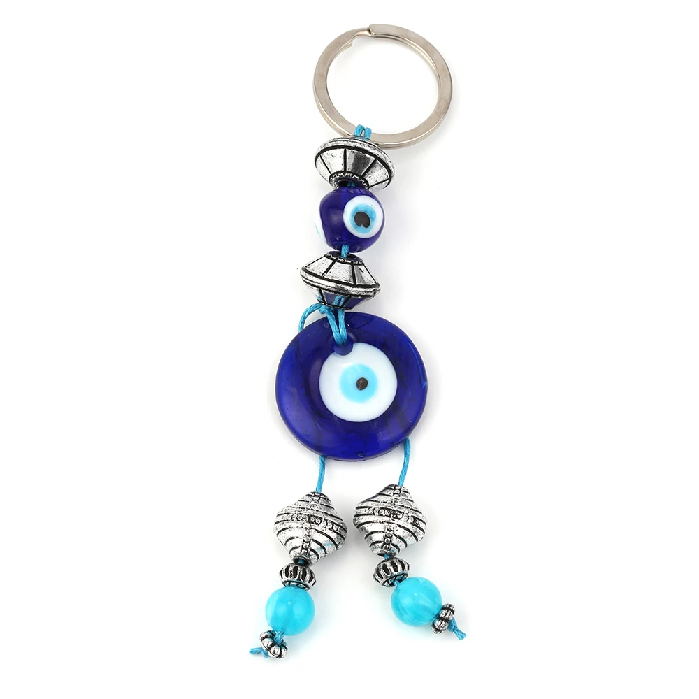 Lucky Eye стеклянный злой брелок для ключей в форме глаза Турция синий брелок автомобильный брелок для женщин мужчин ювелирные изделия ручной работы EY1073