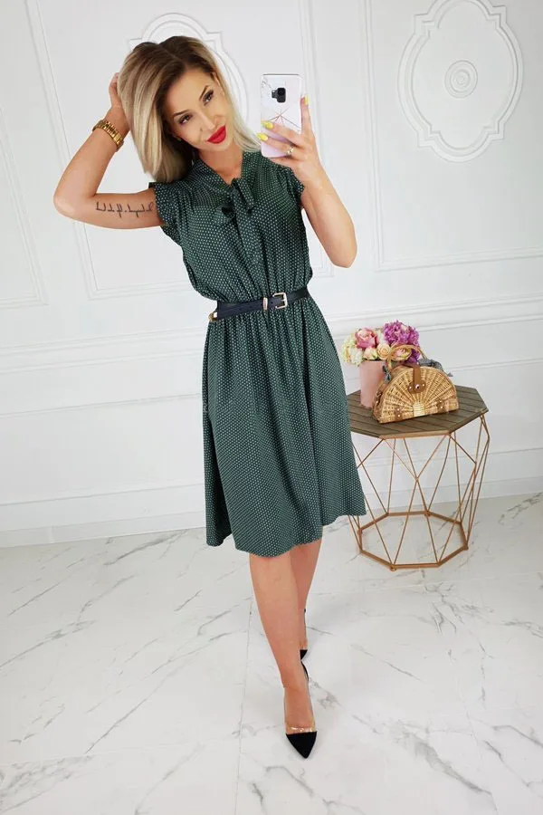 AvoDovA Bohemian Summer Women Dot Chiffon Dresses Fashion Sleeveless O Neck Ruffles Female Dress | Женская одежда