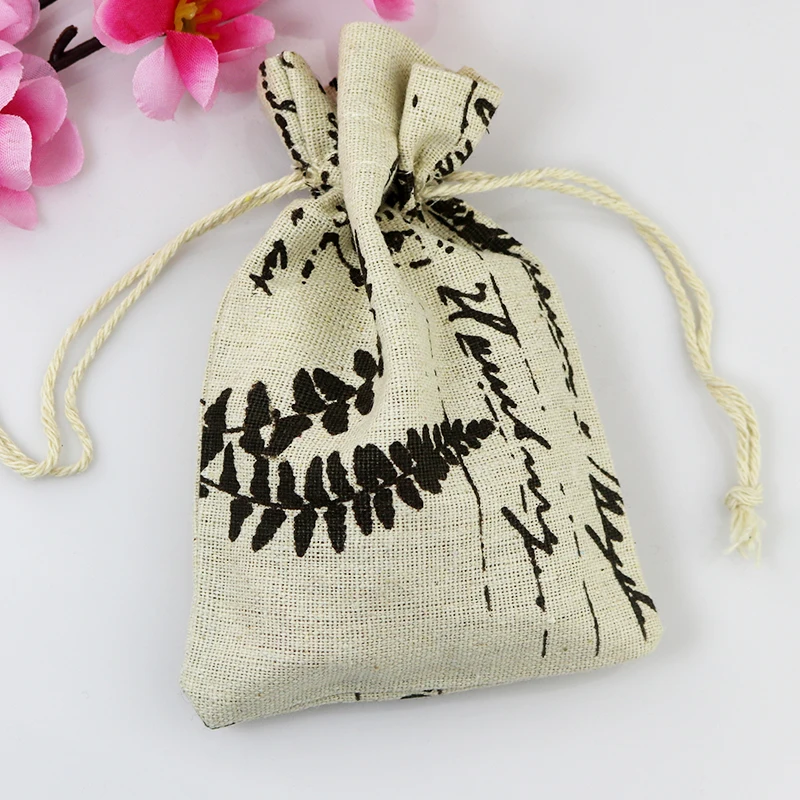 

10x14cm/3.9''x5.5'' 10pcs/lot organic natural promotional drawstring cotton bag jewelry packaging pouch cute gift bag