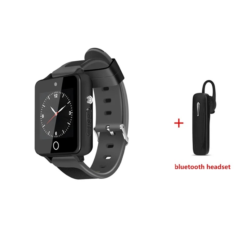 black add headset ZGPAX оригинальные Смарт-часы S9 MTK6580 Android 5,1 двухъядерный 1 Гб+ 16 ГБ gps WiFi Bluetooth 4,0 SmartWatch телефон PK qw09 KW06 KW88 - Цвет: black add headset