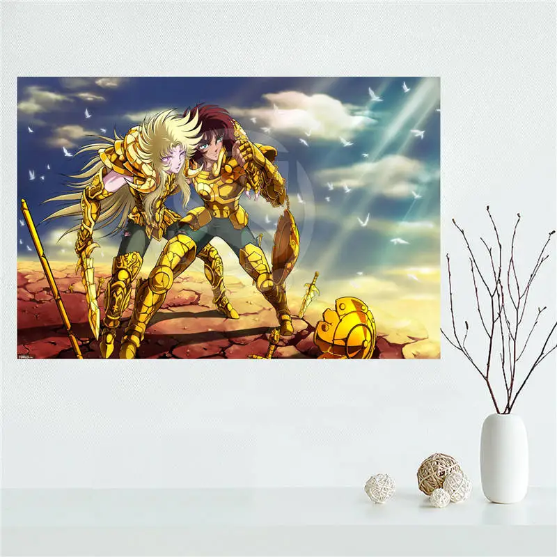 E#627L59 Custom Saint seiya Anime Canvas Painting Wall Silk Poster cloth print DIY Fabric Drop Shipping Y45 | Дом и сад