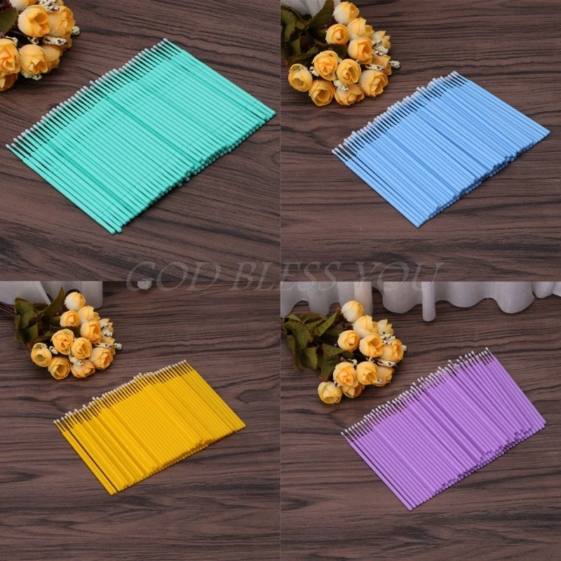 100 шт. Одноразовые индивидуальные Удаление ресниц Micro кисточки наращивания