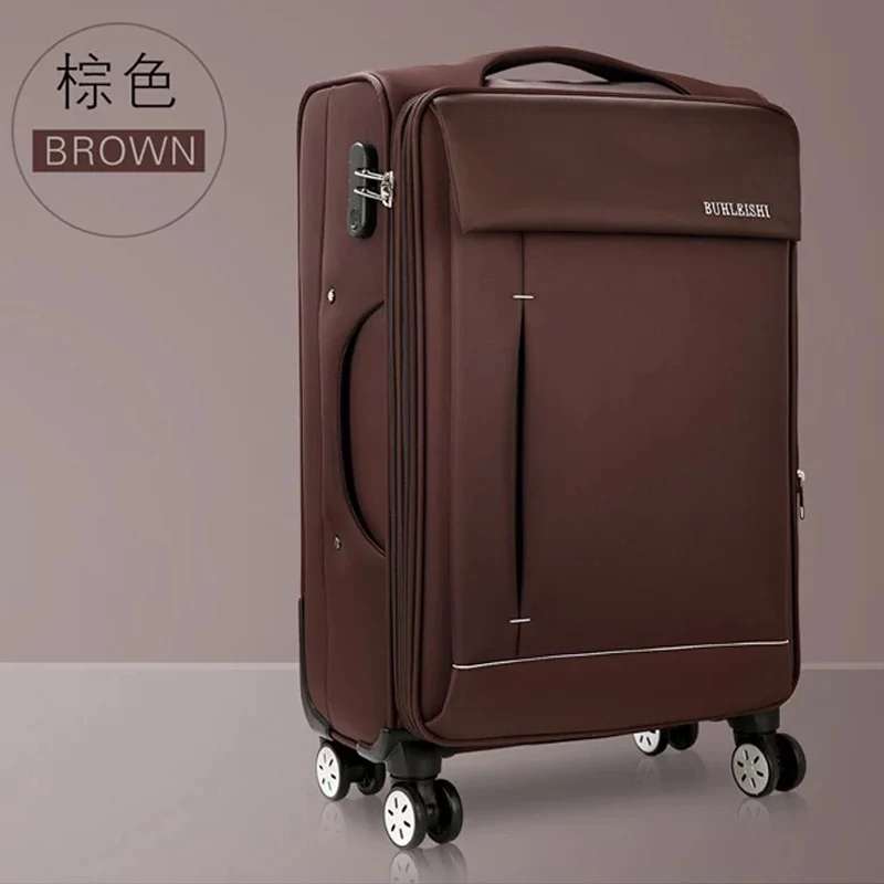 brown Новые туфли-оксфорды Бизнес чемодан на колесиках 20/22/24/26/28 дюймов Для мужчин и wo Для мужчин носить на колесах бренд тележка багаж чемодан для путешествий - Цвет: brown