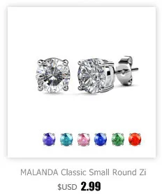 Malanda модный бренд круговой кулон круглый кристалл от Swarovski заявление Ожерелья для Для женщин Свадебные украшения подарок для девочки