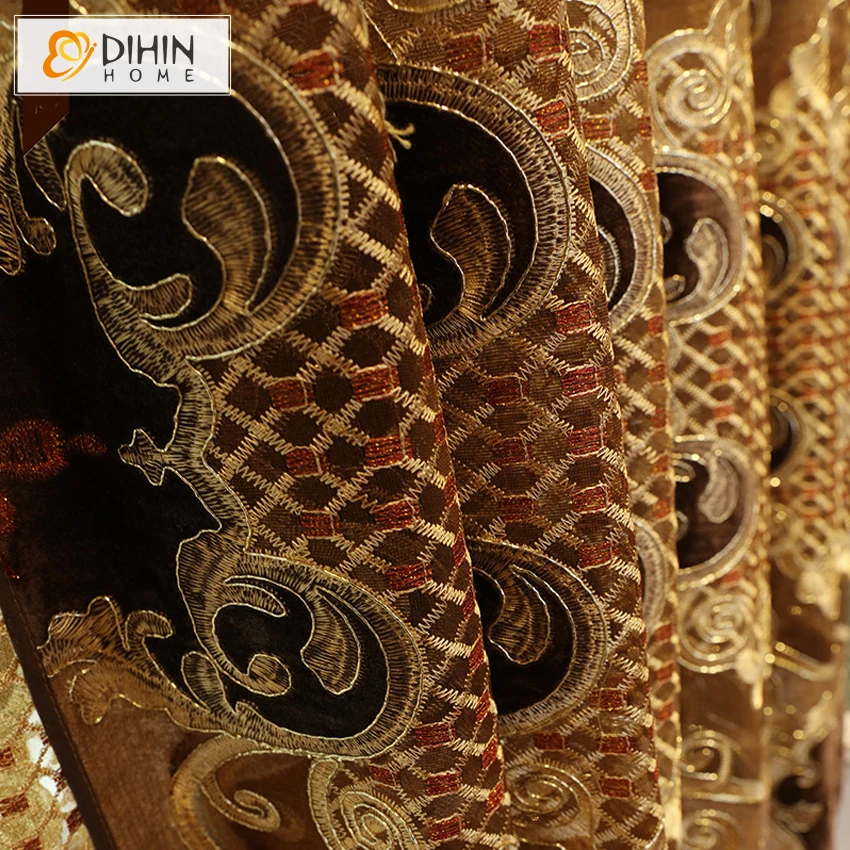 DIHIN HOME 1 шт. Европейский балдахин Роскошные занавески для гостиной s вышитые вуали