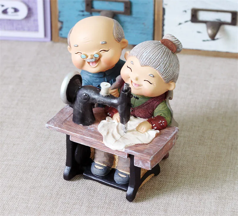 1 комплект парные Куклы &amp швейная машина Копилка Мультфильм полимерная