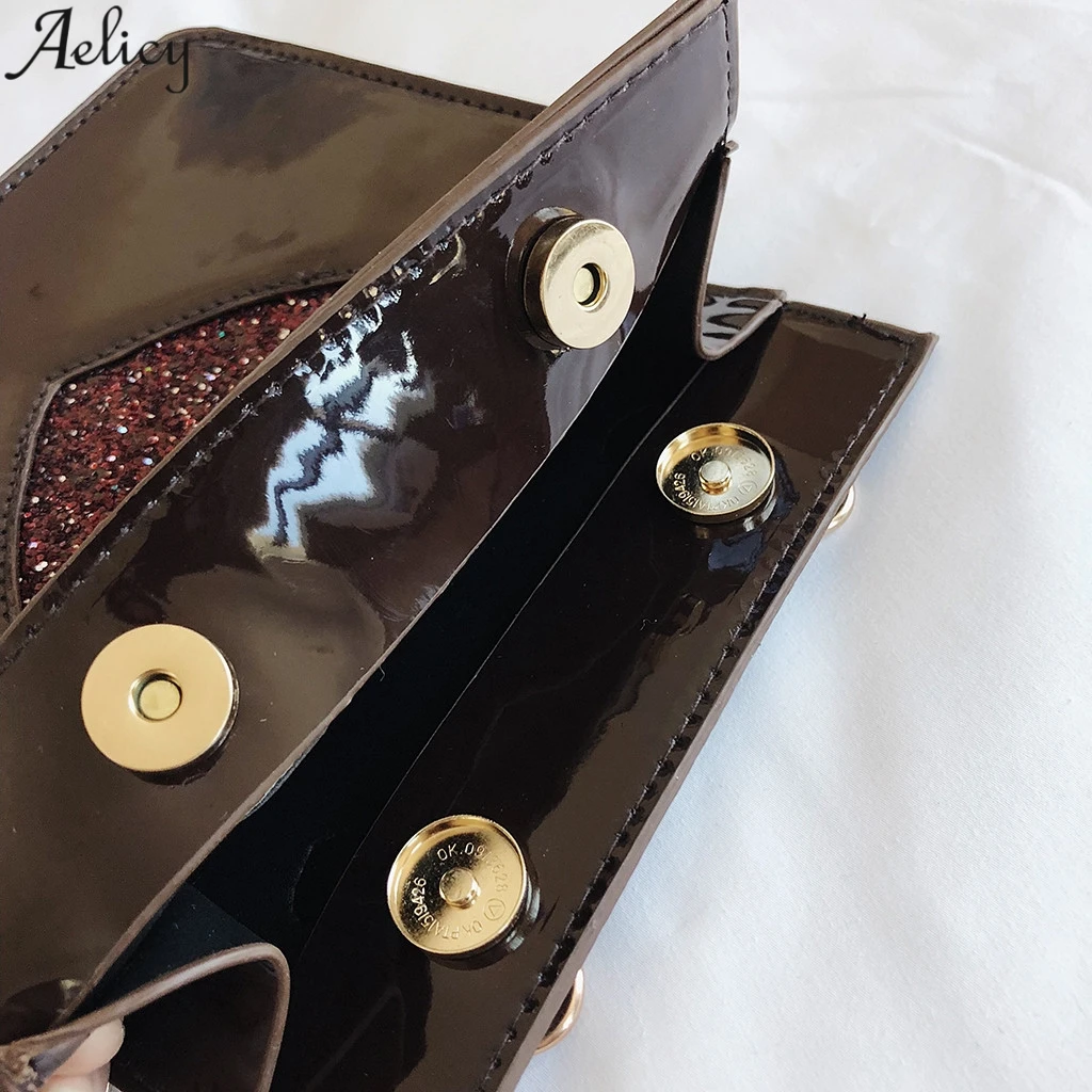 Женские сумки мессенджеры с сердечками Aelicy однотонные повседневные украшениями