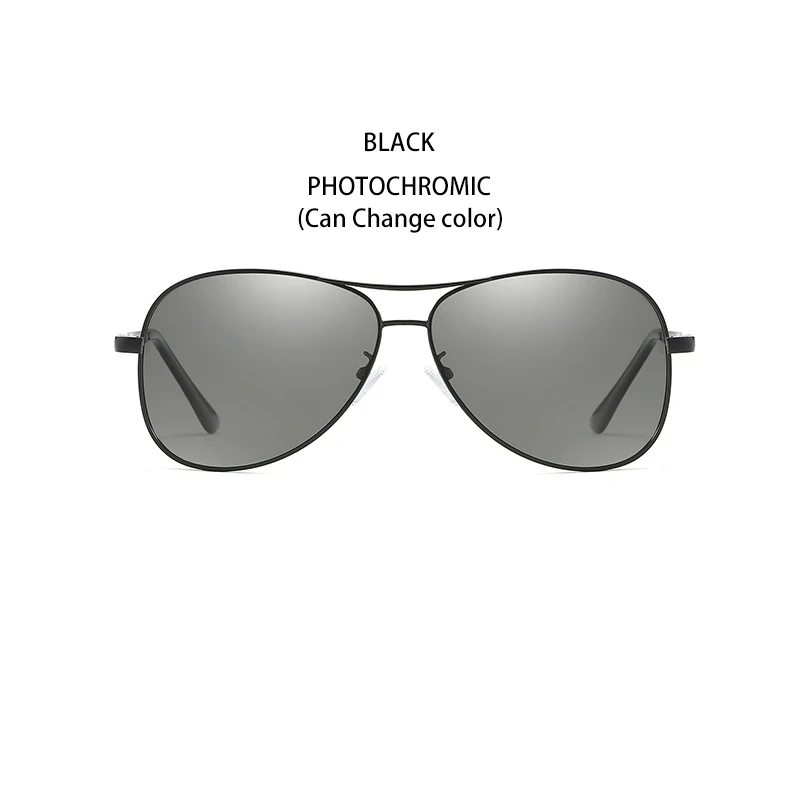 PHOTOCHROMIC BLACK Пилот солнцезащитные очки мужские брендовые дизайнерские солнцезащитные очки женские поляризованные очки для вождения мужские фотохромные авиаторы поляризованные солнцезащитные очки - Цвет линз: PHOTOCHROMIC BLACK
