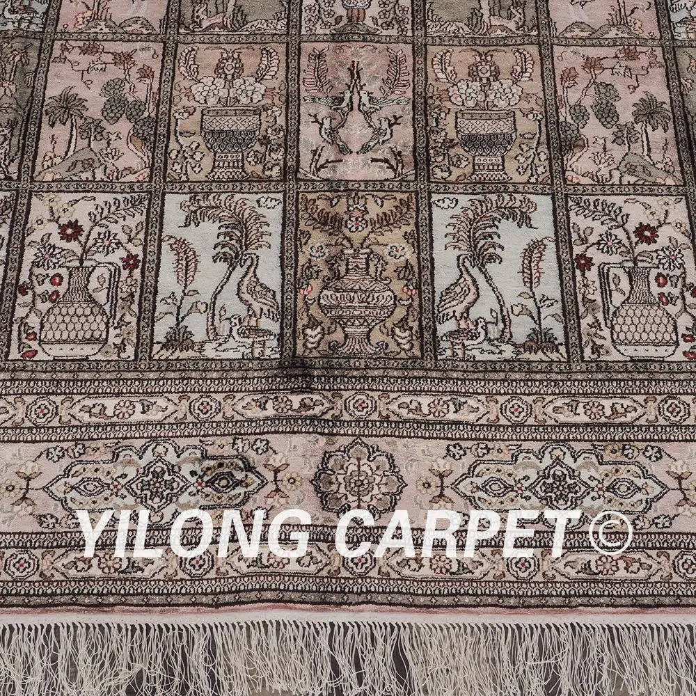 YILONG 6 'x 9' кашмирский qum Шелковый выгодный ковер изысканный садовый