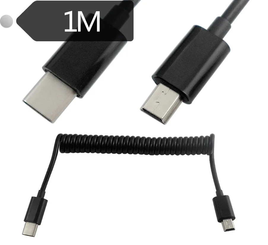 Спиральный витой адаптер USB 3 1 для 2 0 mini 5P м|usb 3.1|usb male to maleusb |
