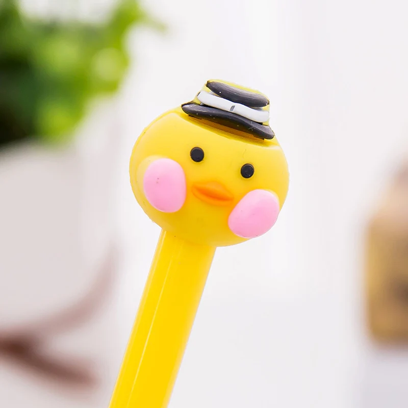 hat duck 1pcs Цветной Кролик Утка гелевая ручка милый забавный Kawaii школьный аксессуар Kawai офисные канцелярские принадлежности вещь дети Стационарный магазин товары - Цвет: hat duck 1pcs