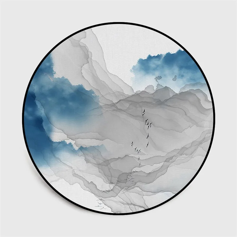 Chinese Style Round Area Rugs Birds Flowers Pattern Home Decor Living Room Bedroom Sofa Non-Slip Floor Mat Yoga Carpets | Дом и сад