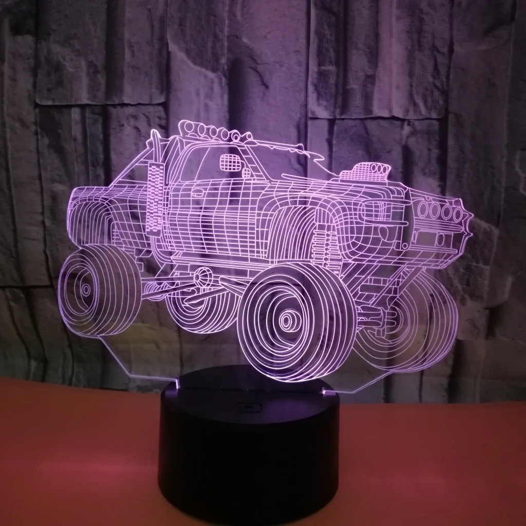 Новый внедорожный автомобиль 3d ночник сенсорный пульт дистанционного