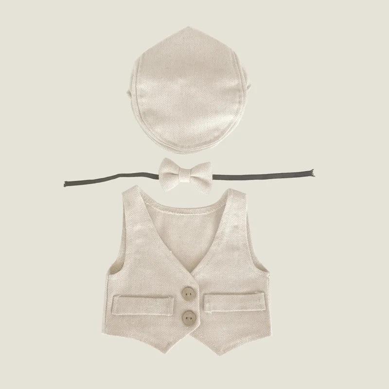 Новое поступление одежда для маленьких мальчиков жилет + шляпа Tieback комплект