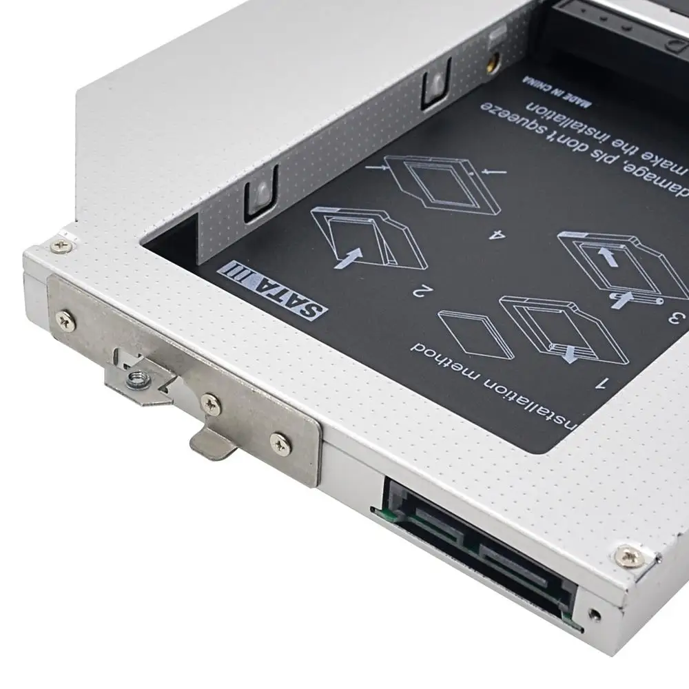Алюминиевый Чехол-адаптер optibay 2nd HDD Caddy 12,7 мм SATA 3,0 2," SSD DVD CD-ROM для hp Compaq 6530B 6535B 6730B 6730S 6735B 6735S