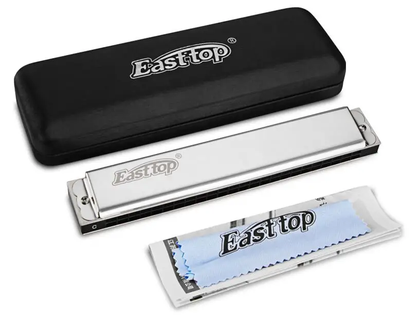 Easttop, 24 Отверстия, профессиональная тремоло губная гармоника A# B C# D# E F# G#, рот, орган, музыкальный инструмент